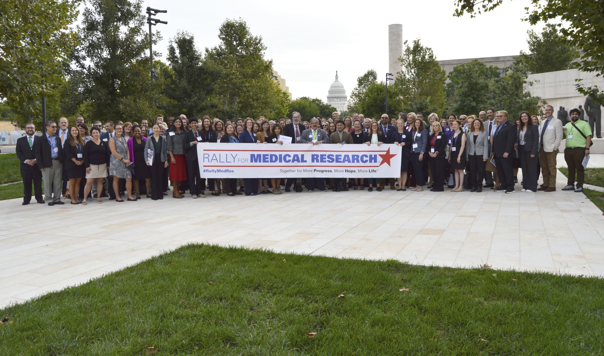 Participants in the Rally for Medical Research Hill Day